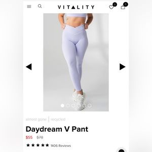 Vitality(Balance Athletica) Daydream V Pant-Lilac Marl Size Small. NWOT